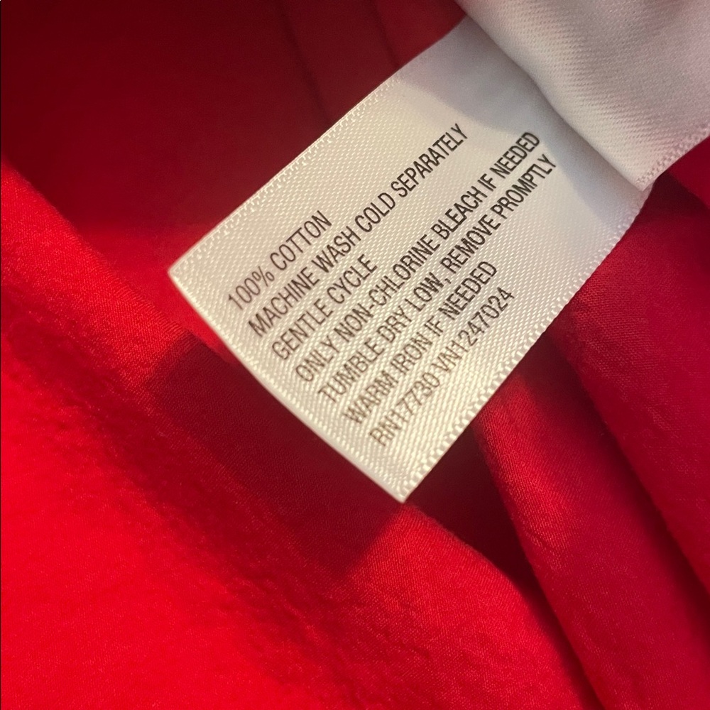 Y2- Large Flutter Cap Sleeve Universal Thread Red… - image 5